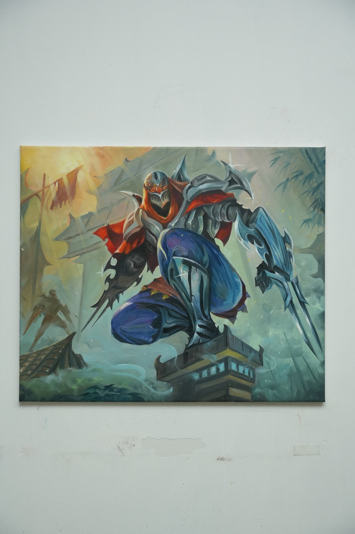 Zed, the Master of Shadows – Regal Stance on Stone