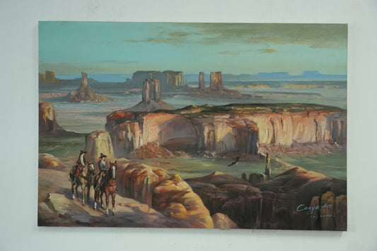 Spirit of the West – Grand Canyon with Cowboy Oil Painting