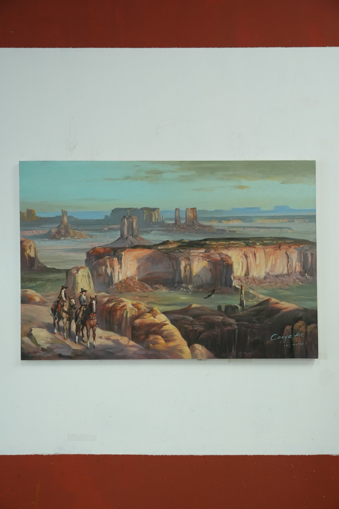 Spirit of the West – Grand Canyon with Cowboy Oil Painting