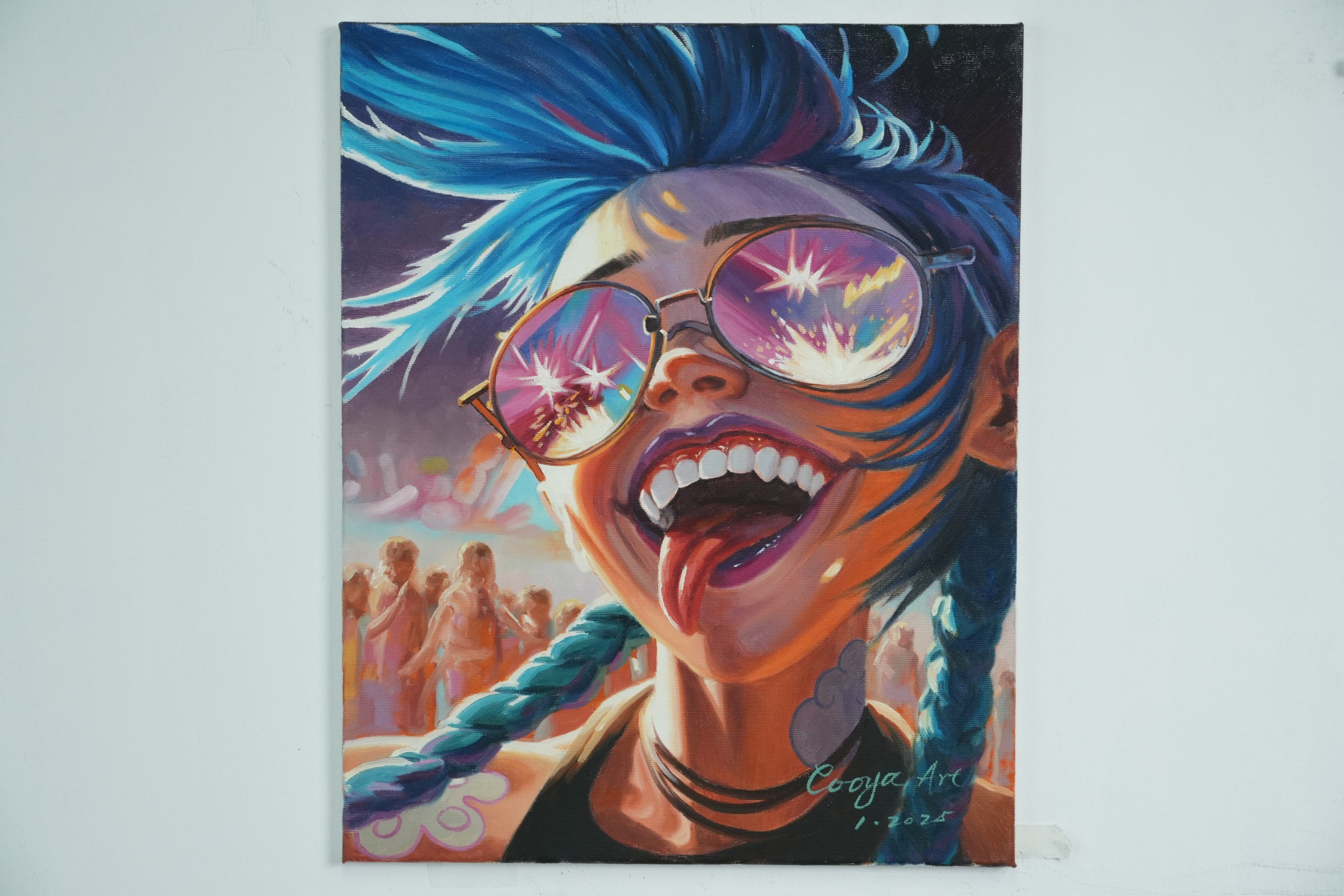 Jinx Urban Anarchy – Hand-Painted Pop Culture Oil Artwork