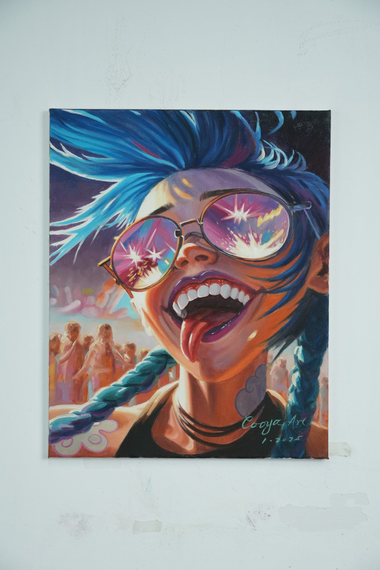 Jinx Urban Anarchy – Hand-Painted Pop Culture Oil Artwork