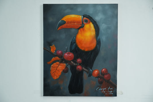 Vibrant Majesty – Toco Toucan Oil Painting