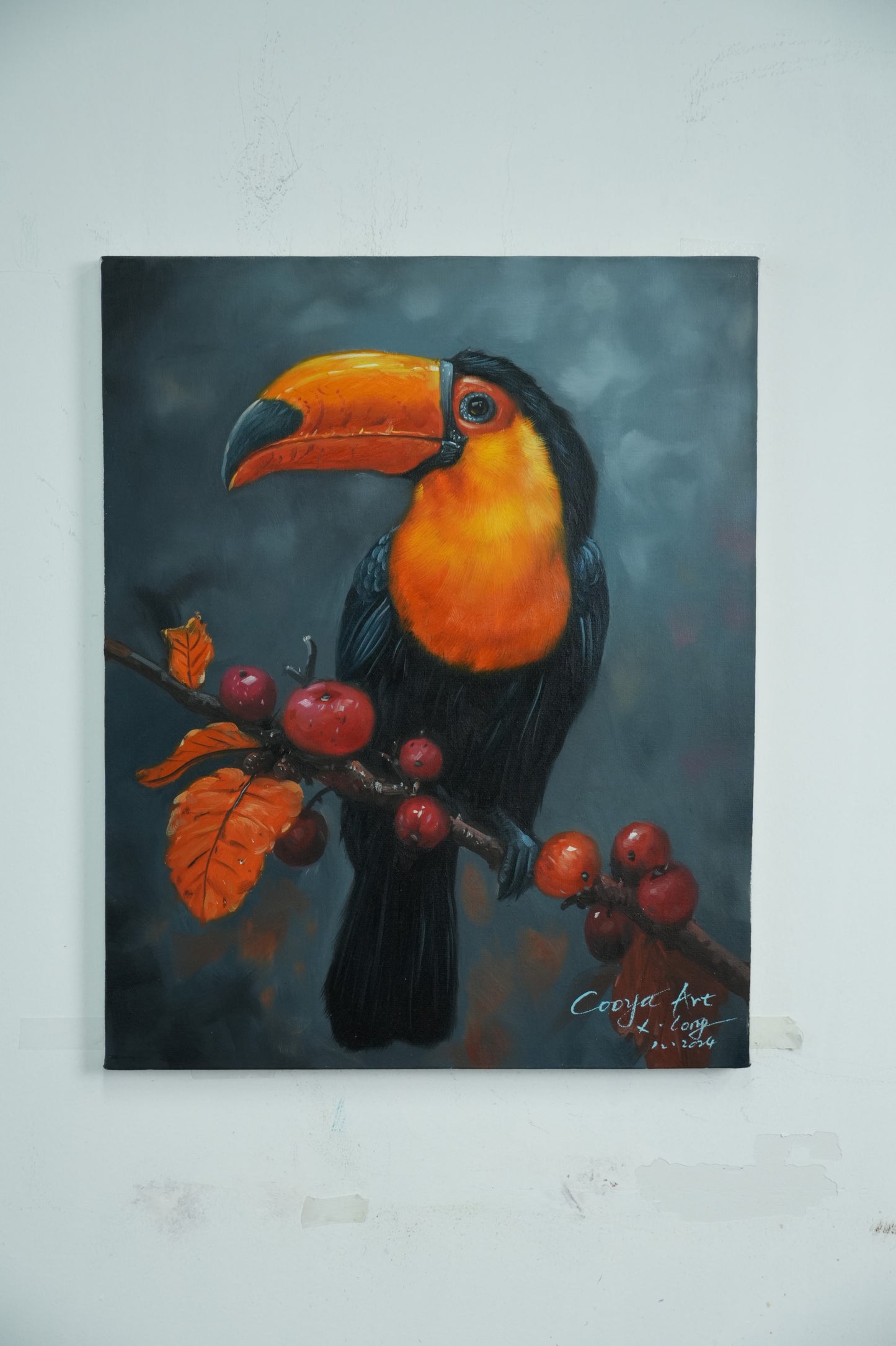 Vibrant Majesty – Toco Toucan Oil Painting