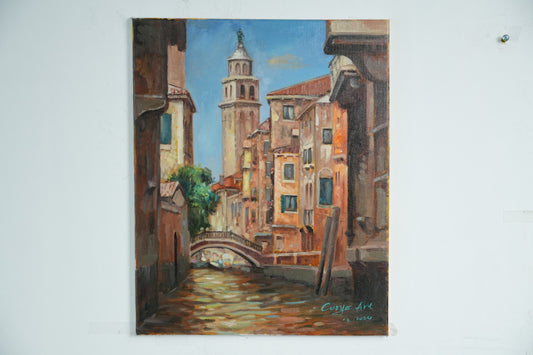 Venetian Serenity – Venice Canal Oil Painting