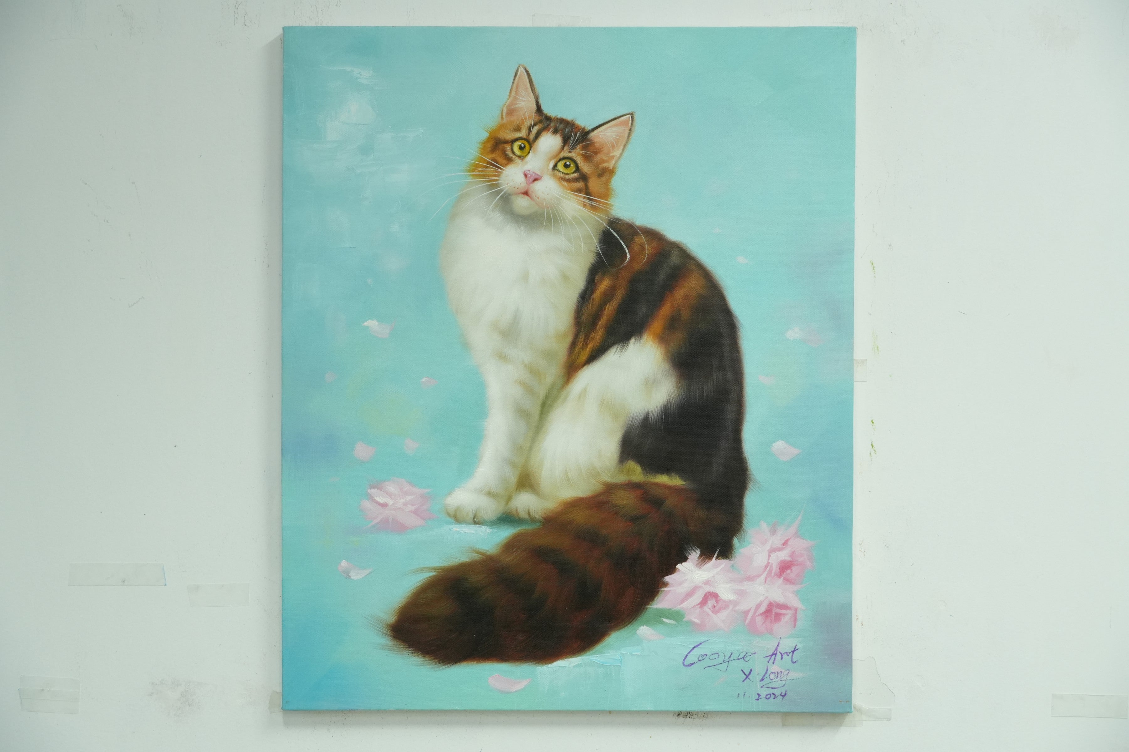 Graceful Gaze – Realistic Tabby Cat Portrait