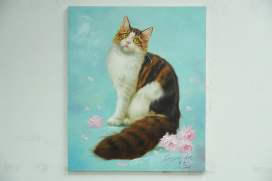 Graceful Gaze – Realistic Tabby Cat Portrait