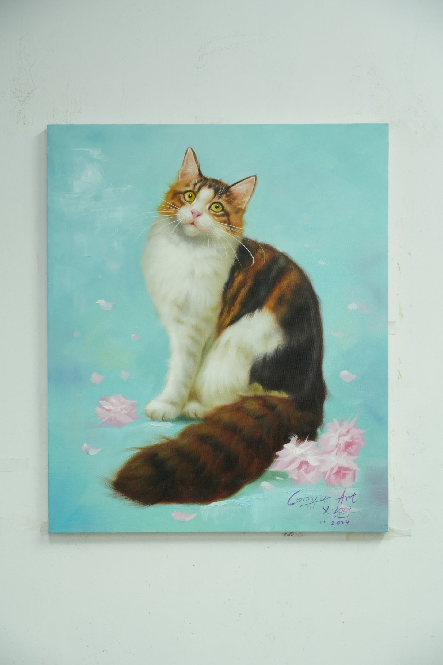 Graceful Gaze – Realistic Tabby Cat Portrait